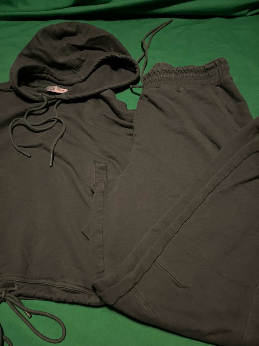 Kids Olive Green Hoodie & Sweatpants Matching Set
